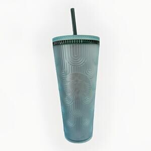 Starbucks Spring Soft‎ Touch Green Scales 9 inch Tumbler 2024
